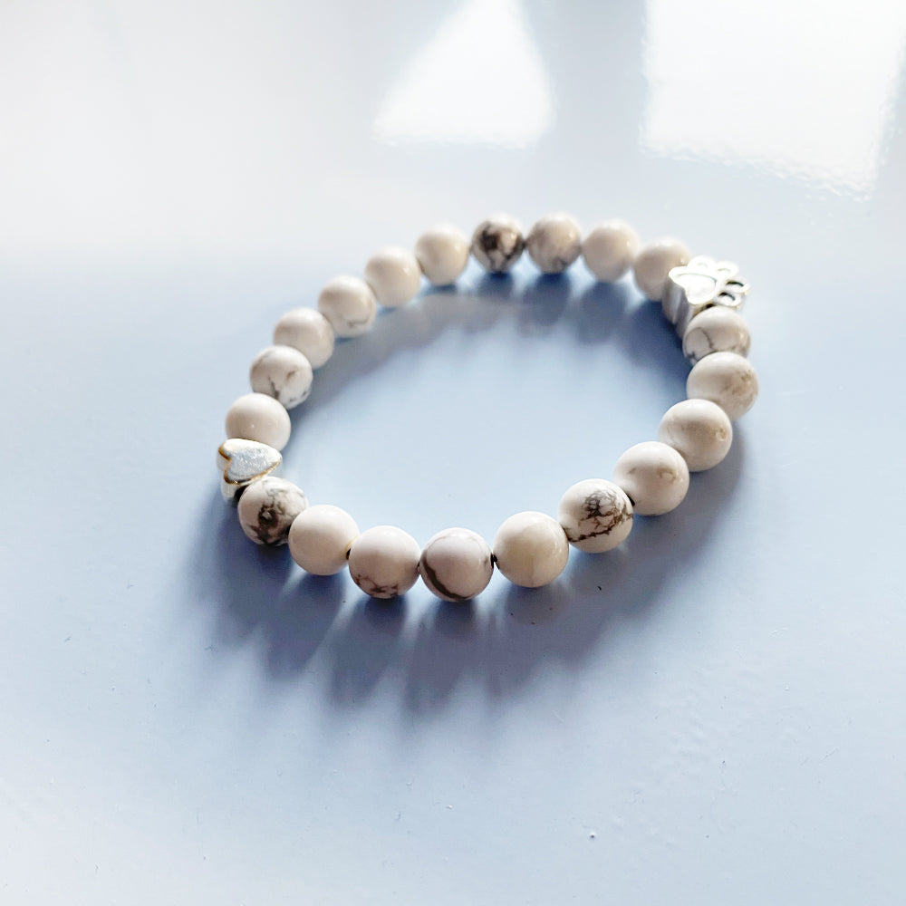 Reneé | Gemstone Paw Heart Bracelet