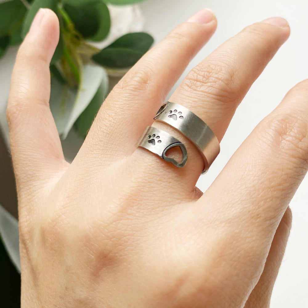 Friederike | Paw Print Twist Ring