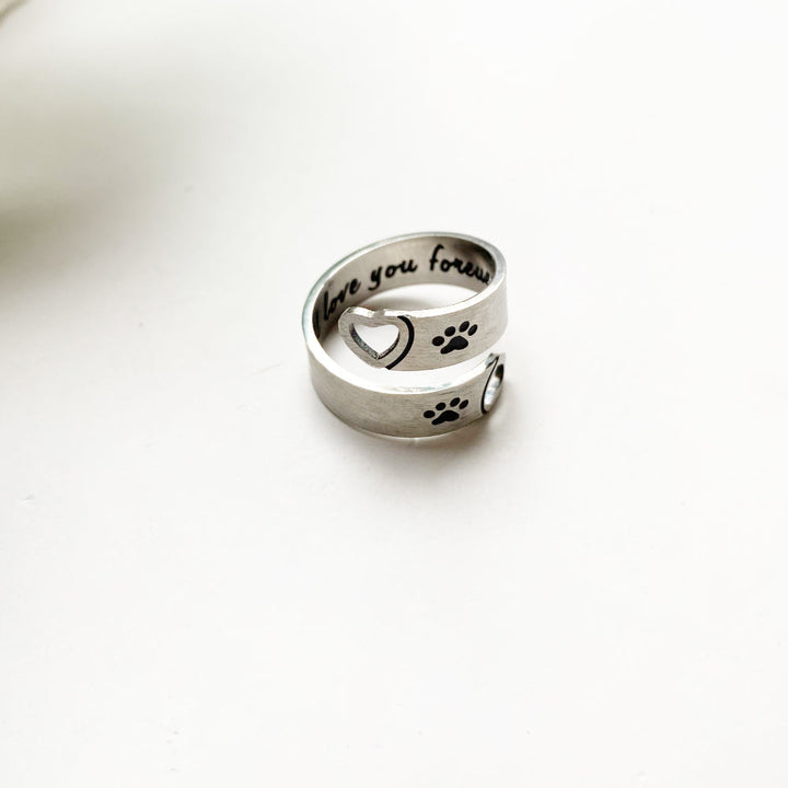 Friederike | Paw Print Twist Ring