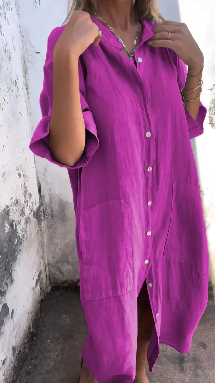 Danielle | Casual Long Shirt Dress