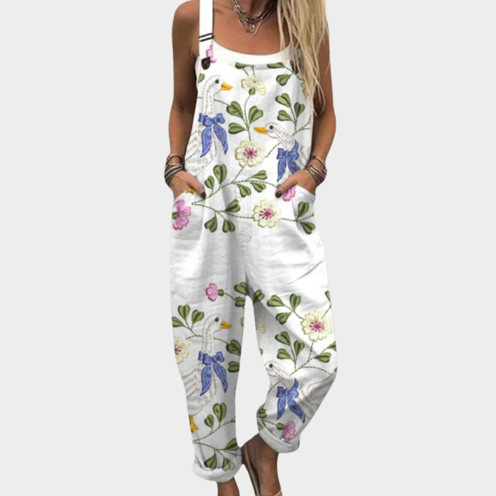 Rachel | Comfortable Printed Overalls