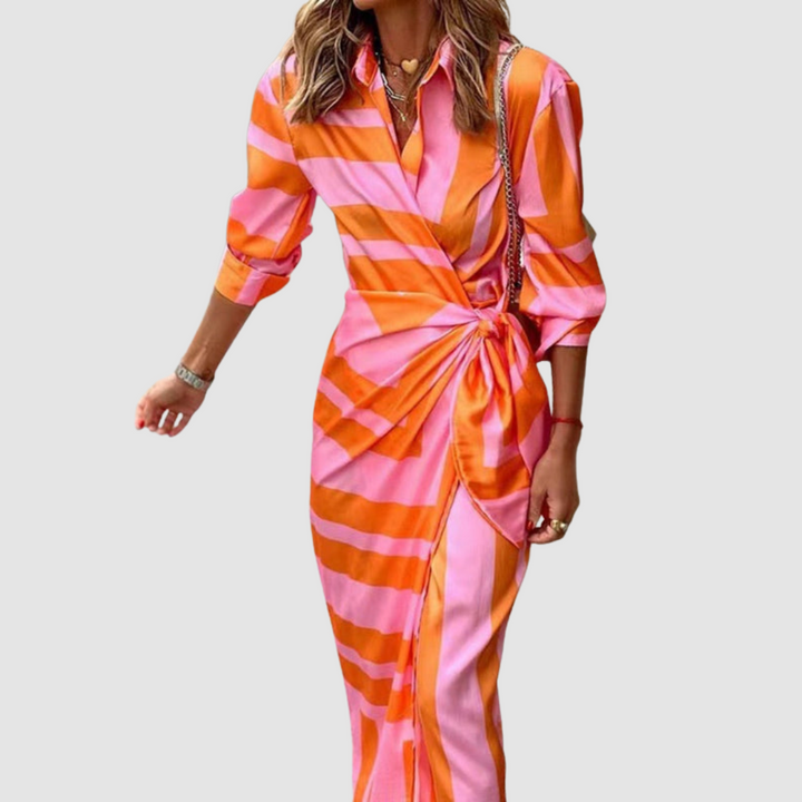 Celine | Elegant Print Maxi Dress