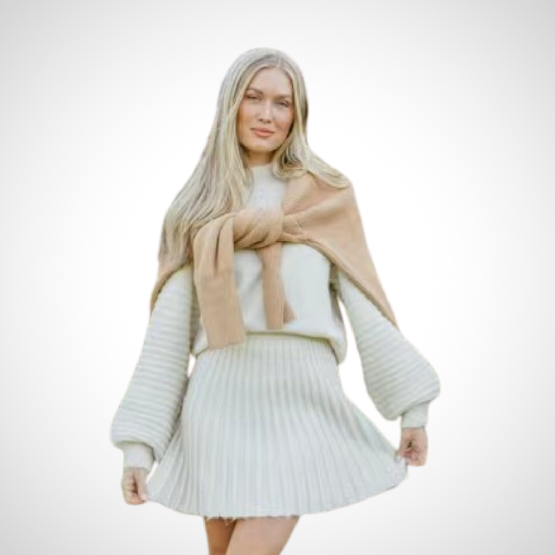 Louisa | Elegant Ribbed Two-Piece Outfit