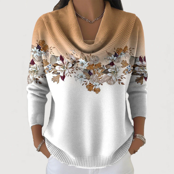 Alora | Floral Cowl Sweater