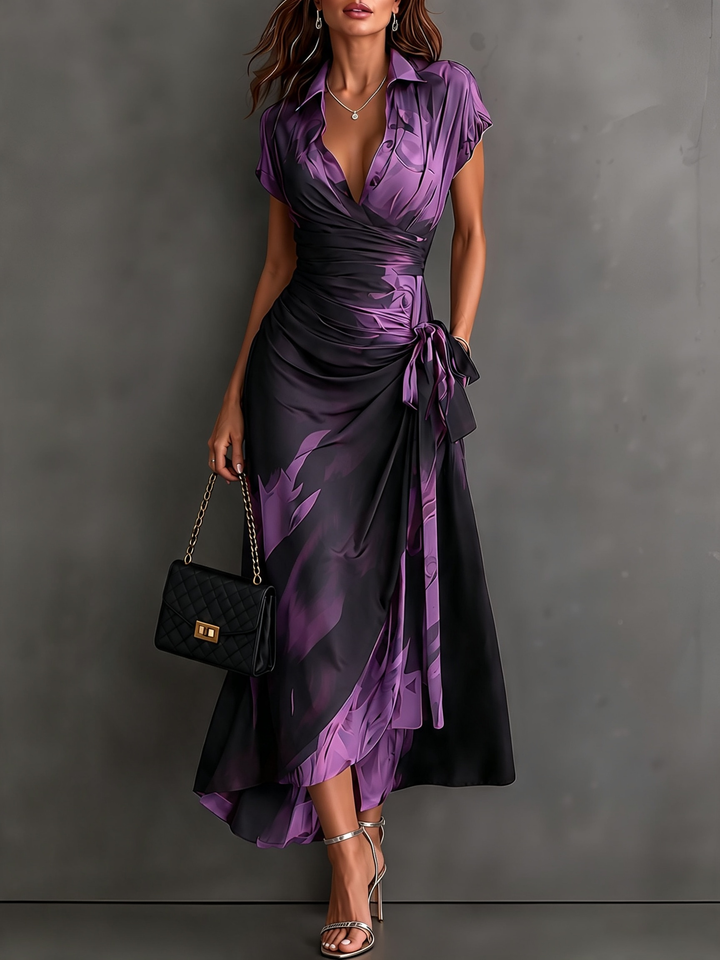 Betina | Abstract Print Midi Dress