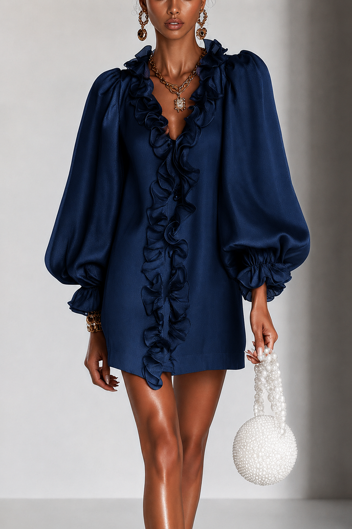 Ottilia | Ruffled Puff-Sleeve Mini Dress