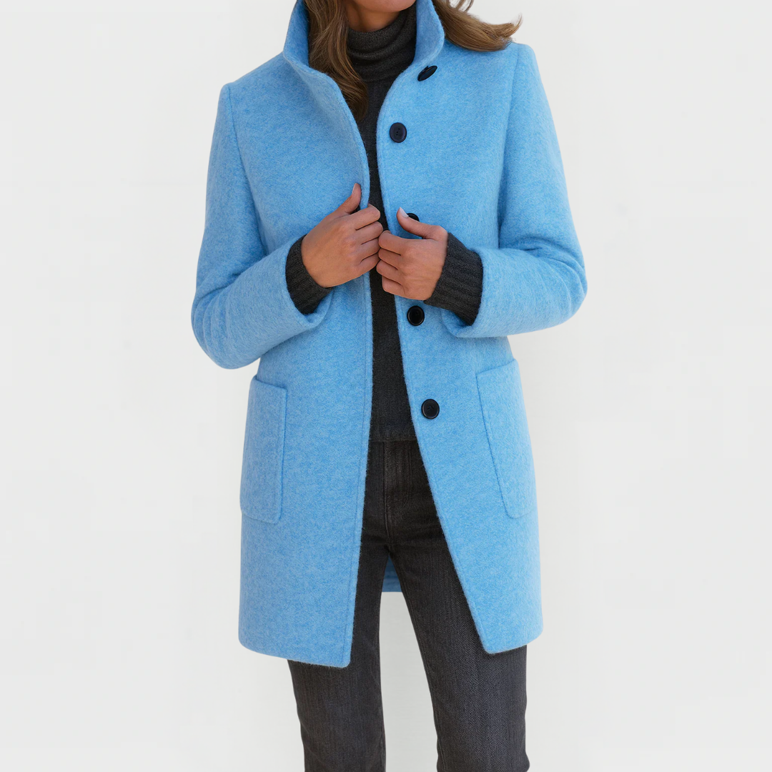 Hayden | Button-Front Tailored Midi Coat