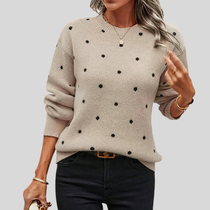 Maeve | Polka Dot Sweater