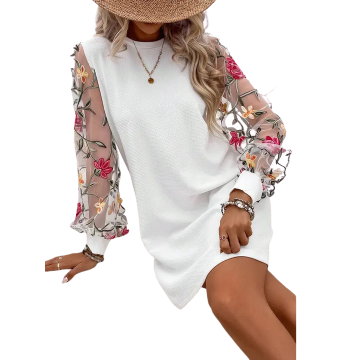 Rosalie | Elegant Embroidered Sleeve Dress