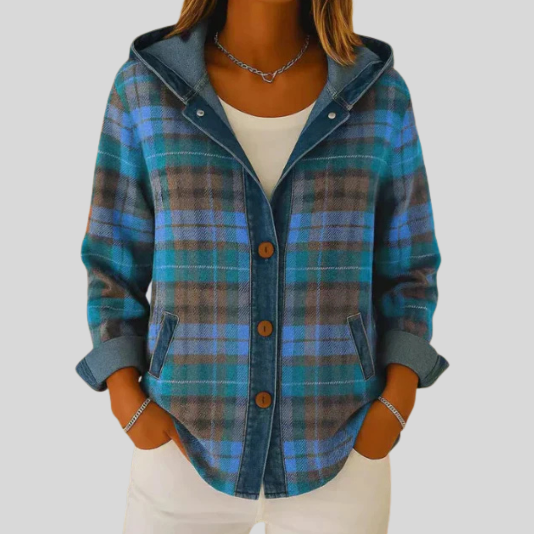 Samia | Hooded Plaid Shacket