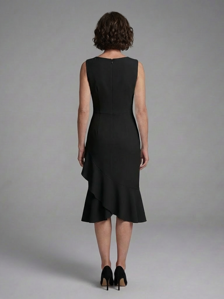 Amity | Sleeveless Midi Dress with Wrap Detail