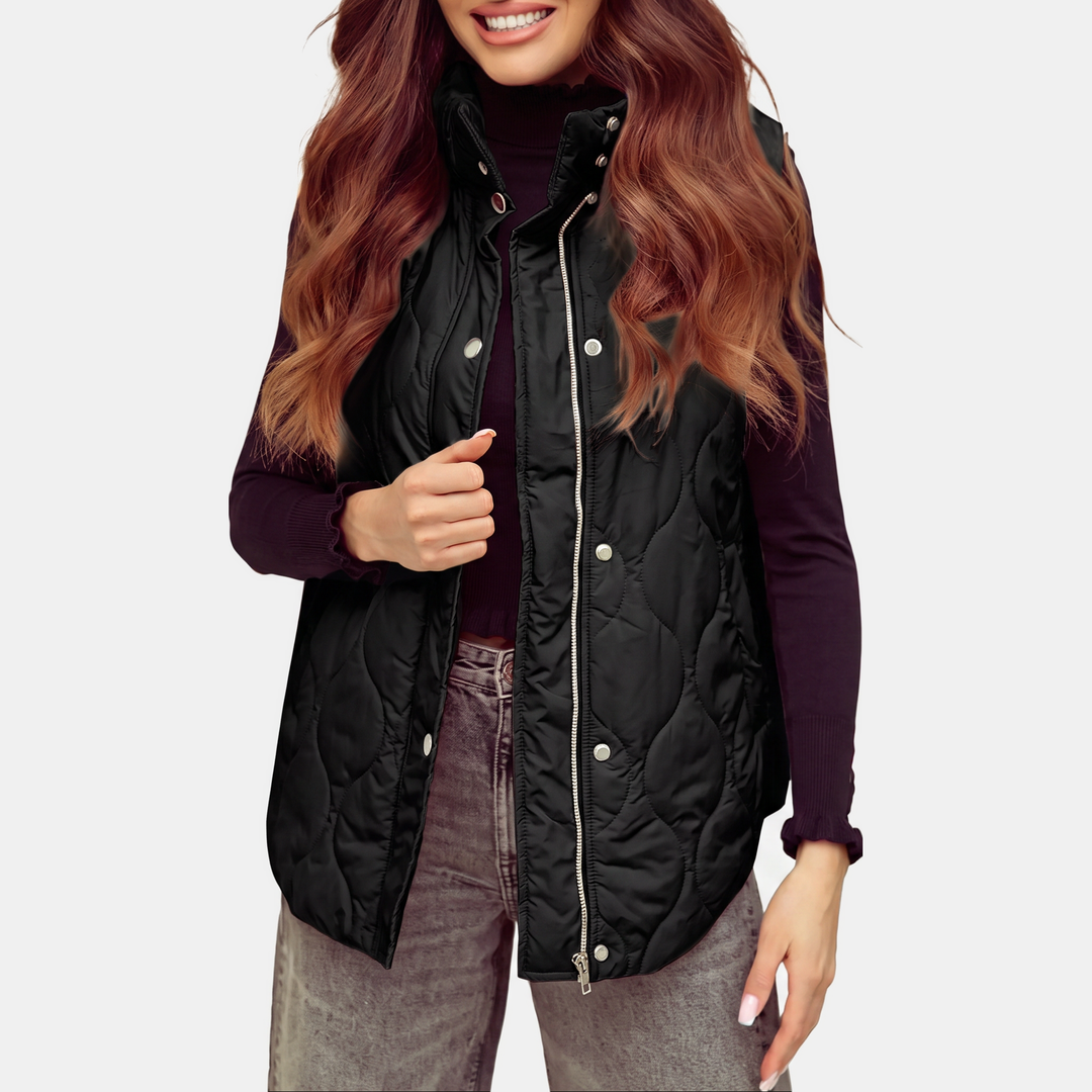 Francie | Quilted Sleeveless Puffer Vest