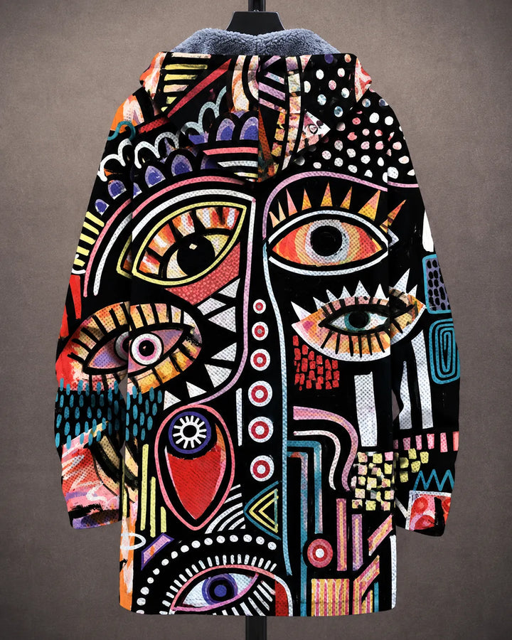 Isla | Artistic Eye-Print Hooded Jacket