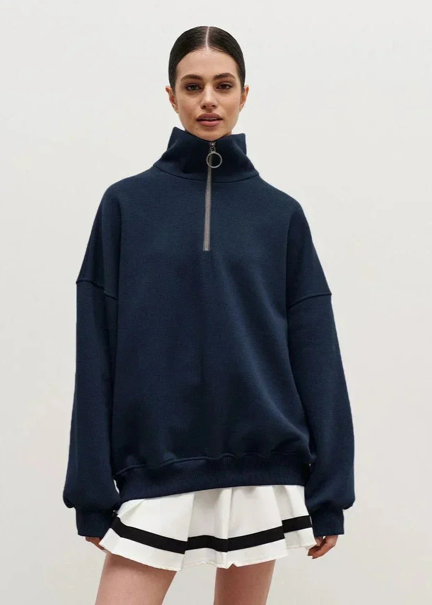 Fidelma | Relaxed Half-Zip Sweater
