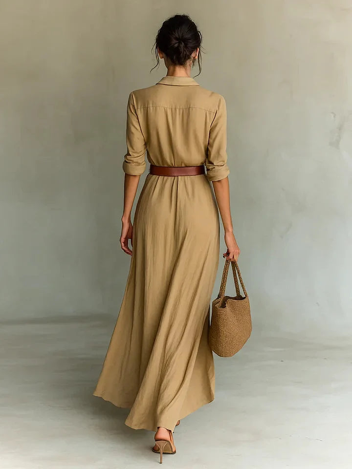 Toryn | Lapel-Wrap Maxi Dress