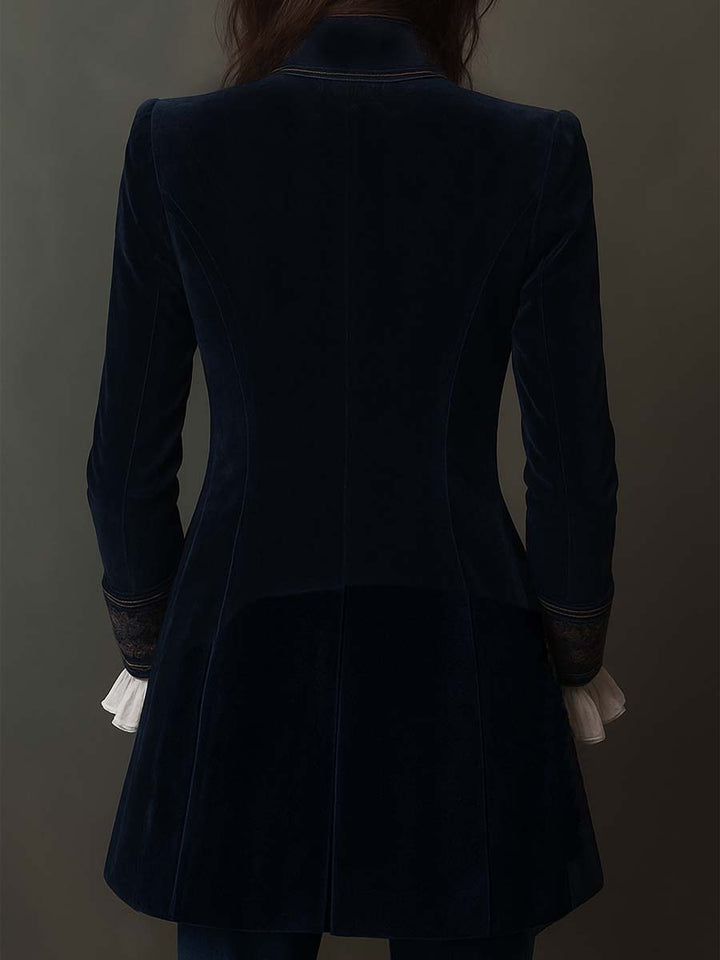Lynnea | Vintage Navy Embroidered Jacket