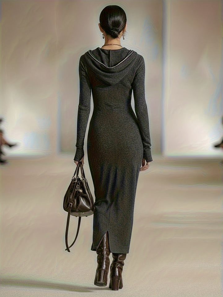 Korenna | Long-Sleeve Hooded Tunic Dress