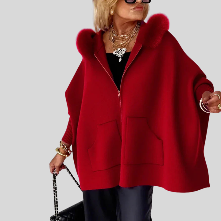 Arabelle | Casual Hooded Coat with Fur Collar