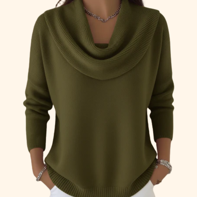 Opalina | Draped Cowl Neck Sweater