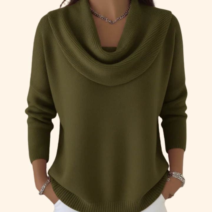 Opalina | Draped Cowl Neck Sweater