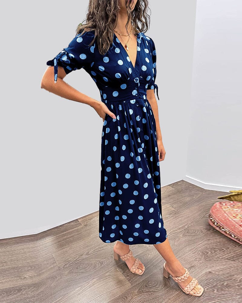 Melanie | Polka Wrap Around Dress
