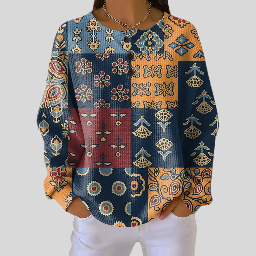 Anika | Ethnic Floral Print Sweatshirt