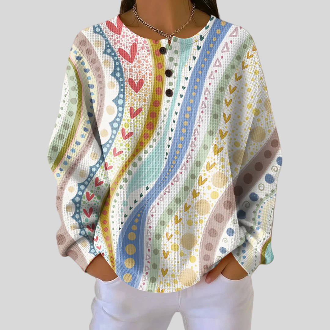 Luna | Colorful Stripe Patterns Sweatshirt