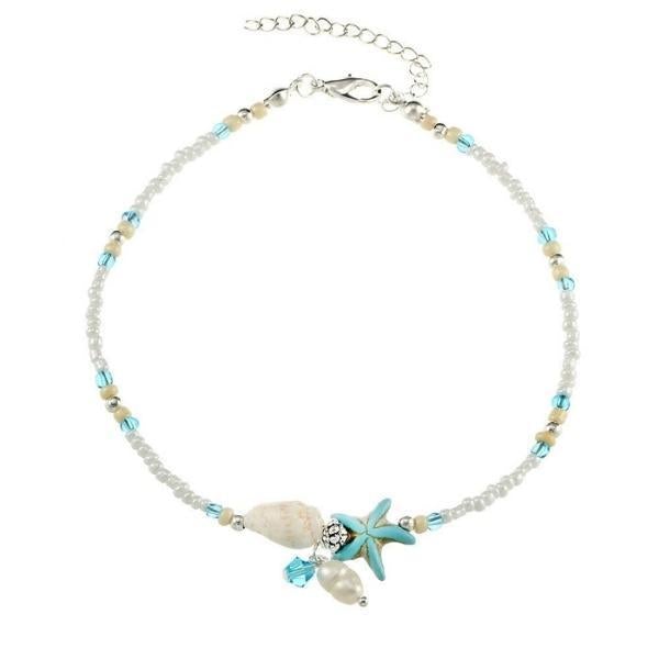 Janessa | Star Shell Stone Anklet