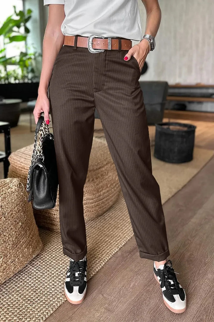 Audra | Striped Elegance Pants