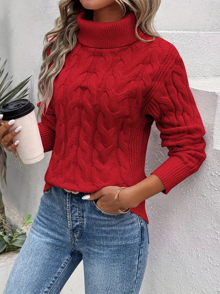 Maika | Cable Knit Turtleneck Sweater