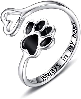 Donatella | Sterling Silver Paw Heart Ring
