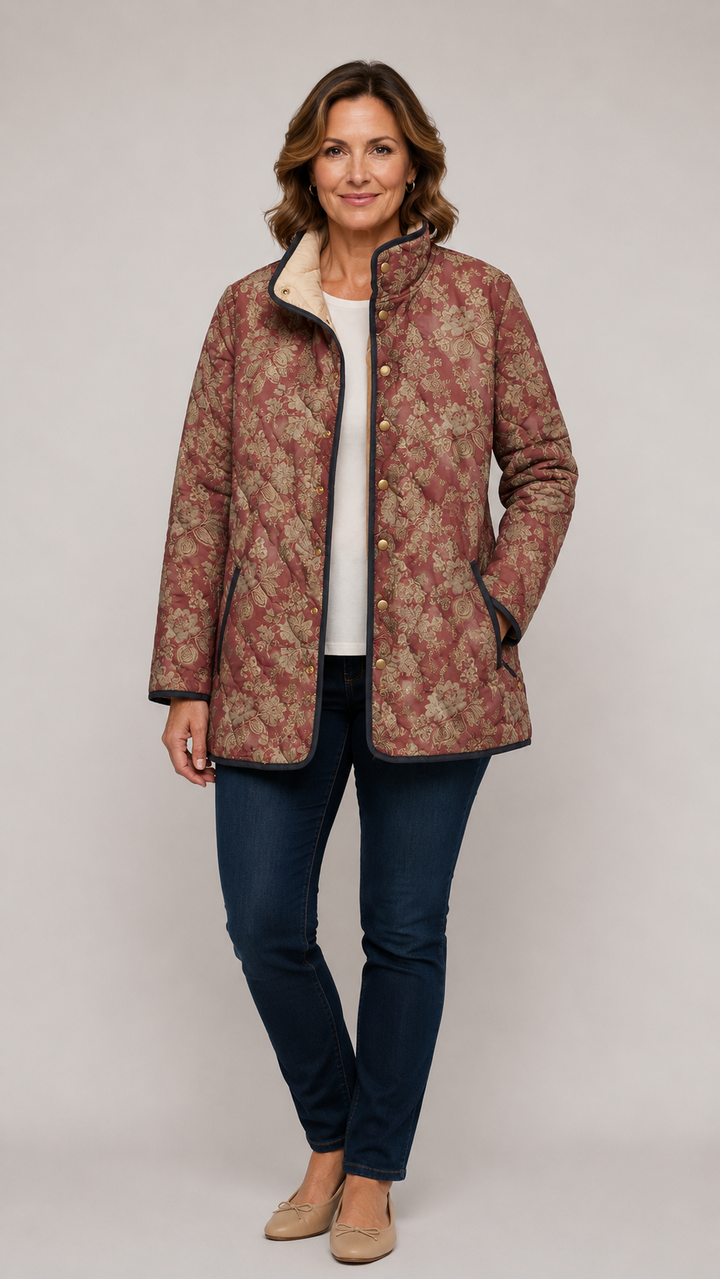 Kara | Retro Floral Print Jacket
