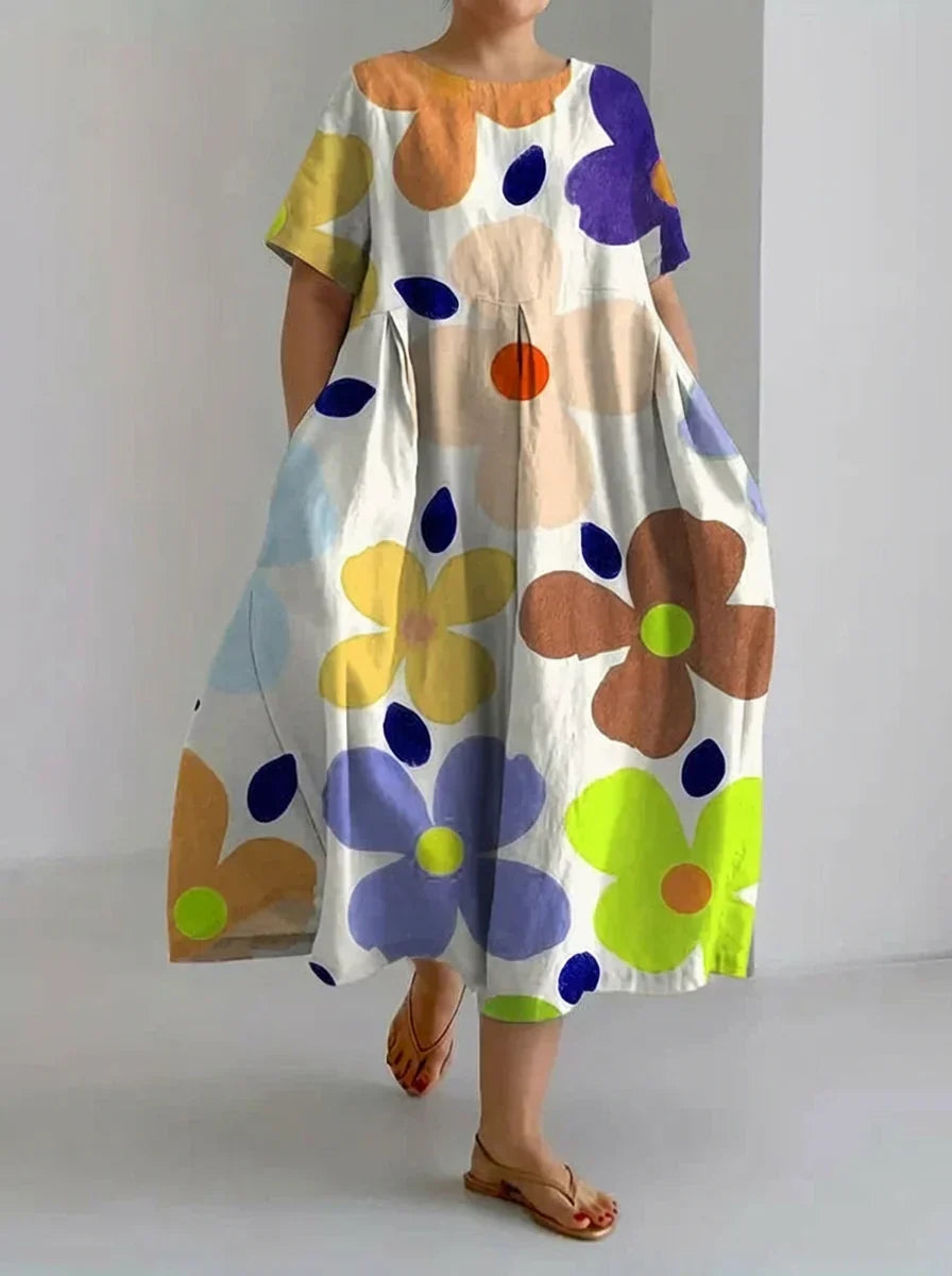 Harper | Retro Botanical Dress
