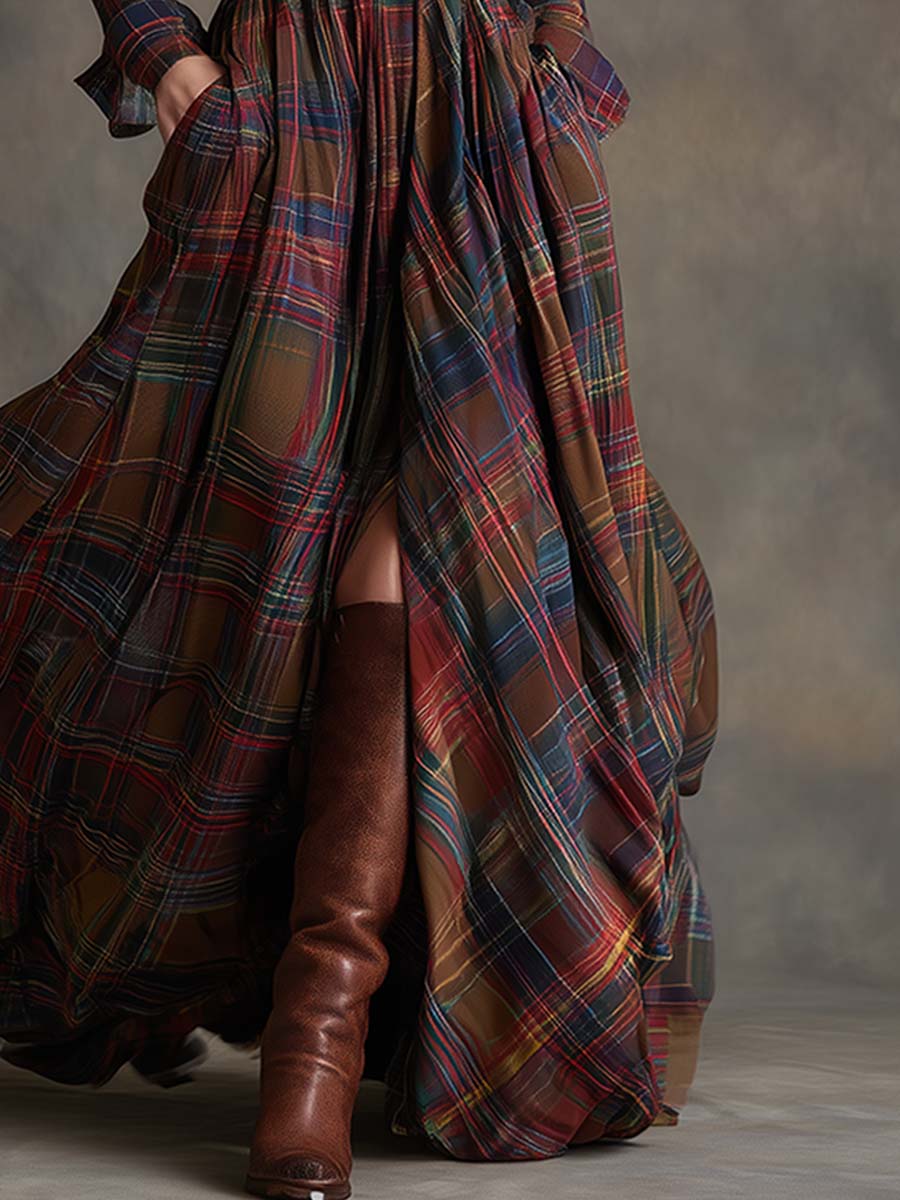 Roberta | Timeless Plaid Shirt Dress