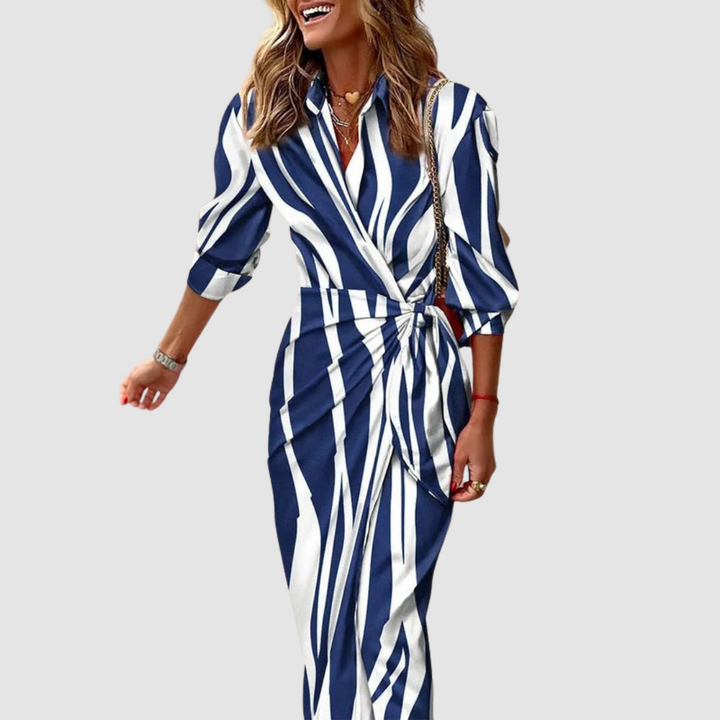 Celine | Elegant Print Maxi Dress