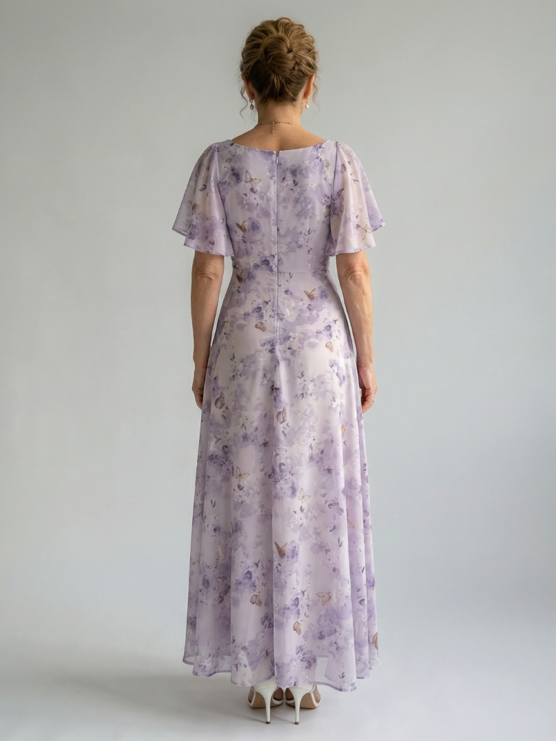 Hannah | Midi Dress with Flowing Sleeves