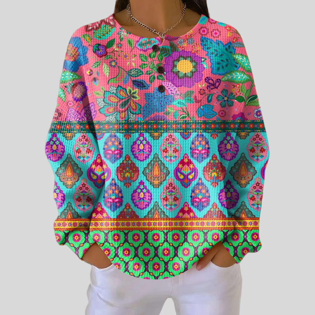 Sign | Floral Stripes Sweatshirt