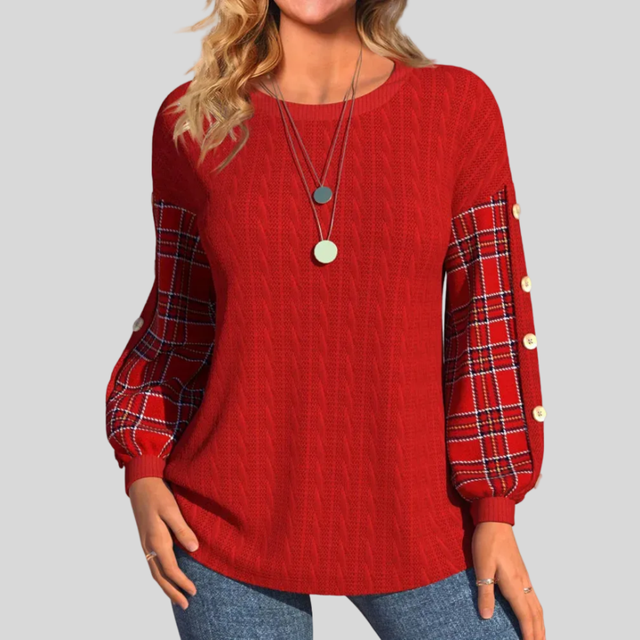 Ida | Knit With Checked Sleeves
