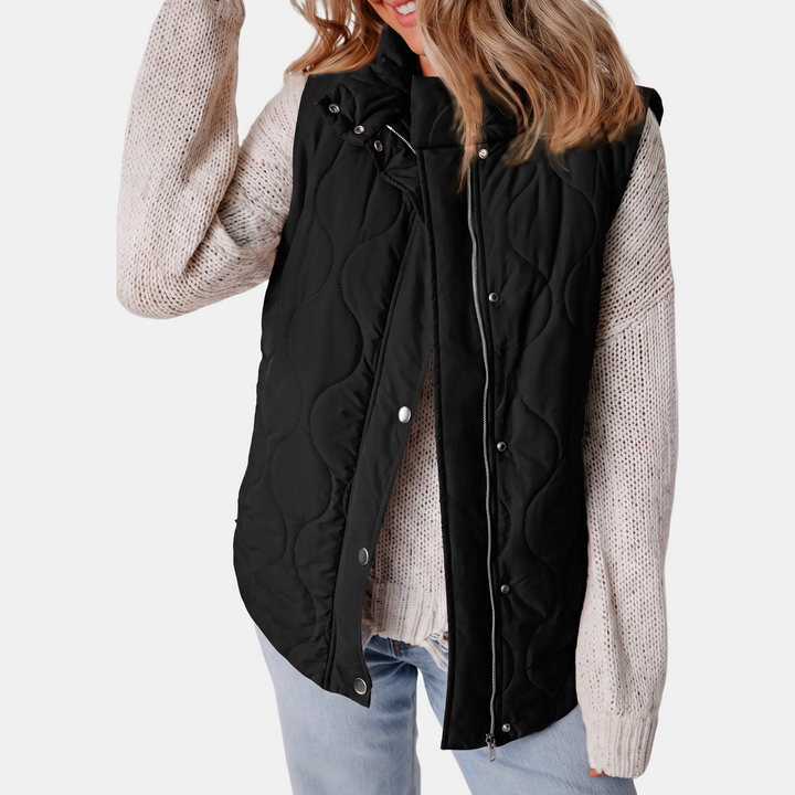 Francie | Quilted Sleeveless Puffer Vest