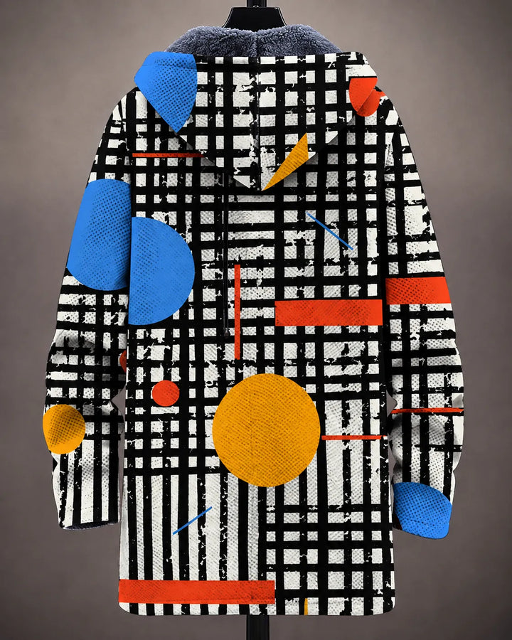 Octavia | Modern Art-Print Hooded Jacket