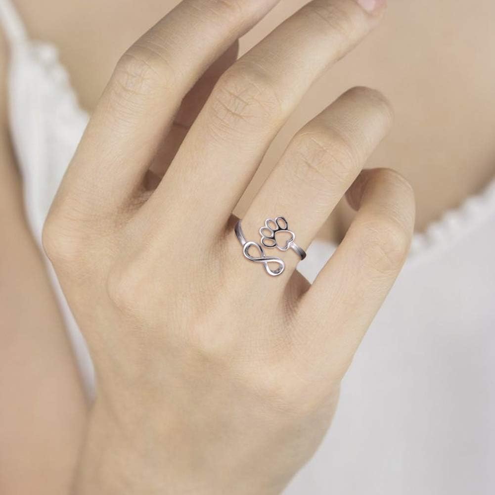 Donatella | Sterling Silver Paw Heart Ring