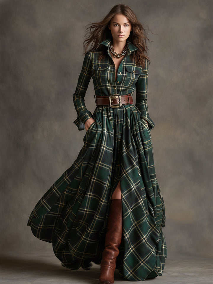 Roberta | Timeless Plaid Shirt Dress