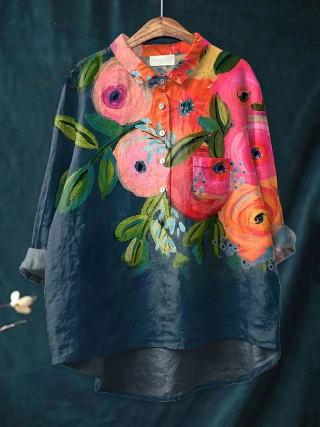 Charlot | Women's Flower Art Print Casual Shirt