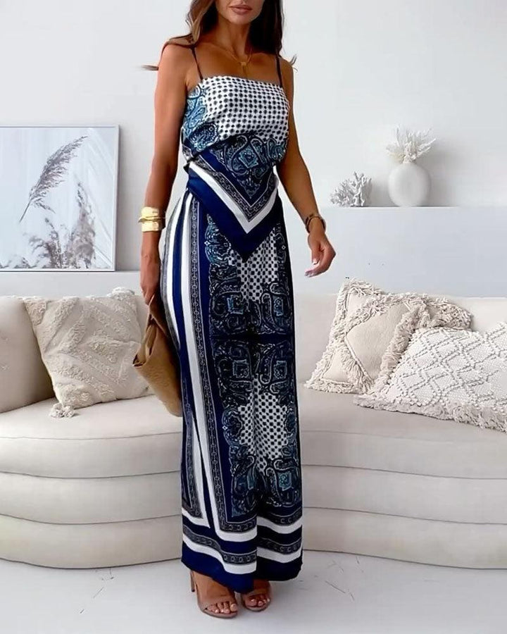 Helen | Elegant High-Waisted Summer Set with Pants