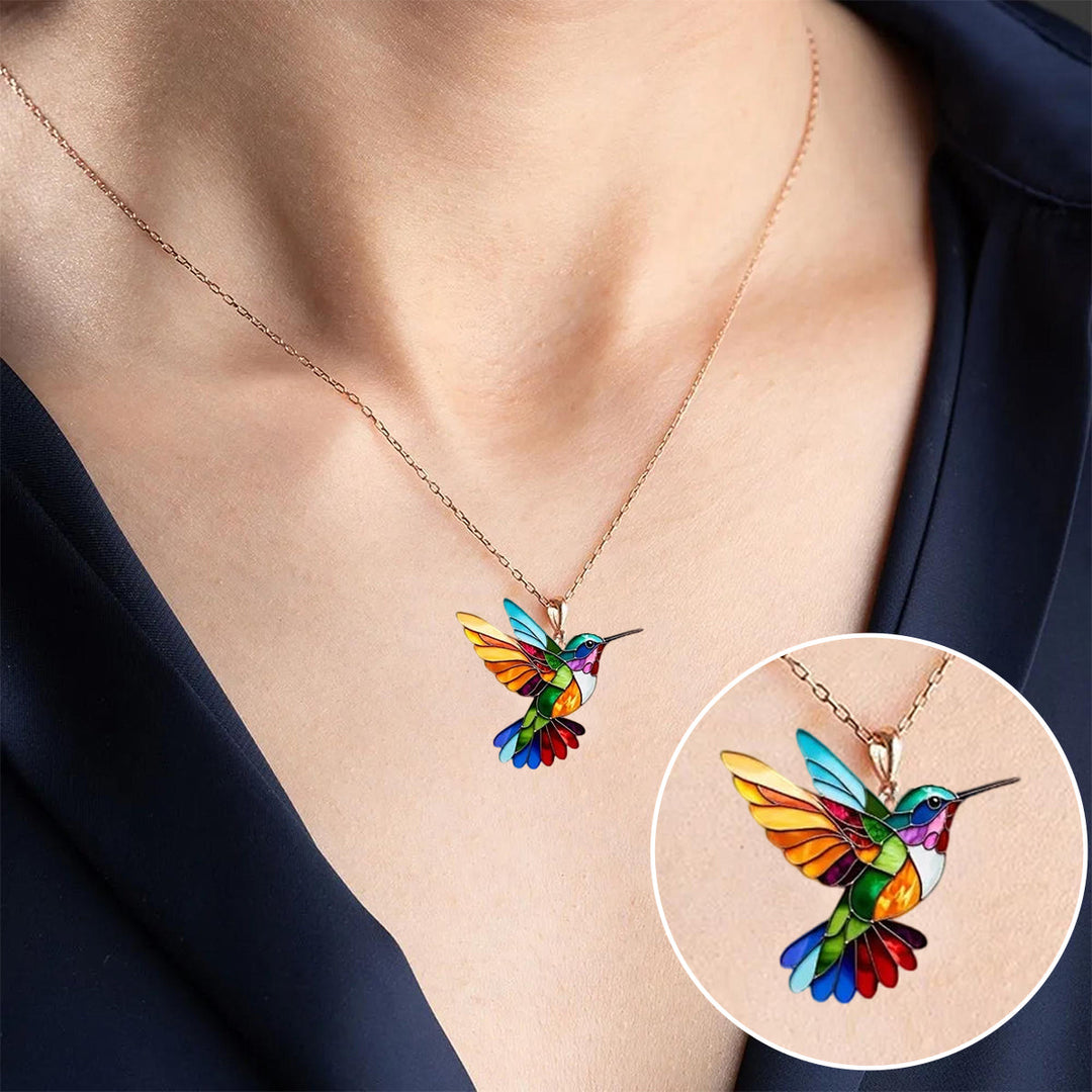 Trista | Colorful Hummingbird Necklace