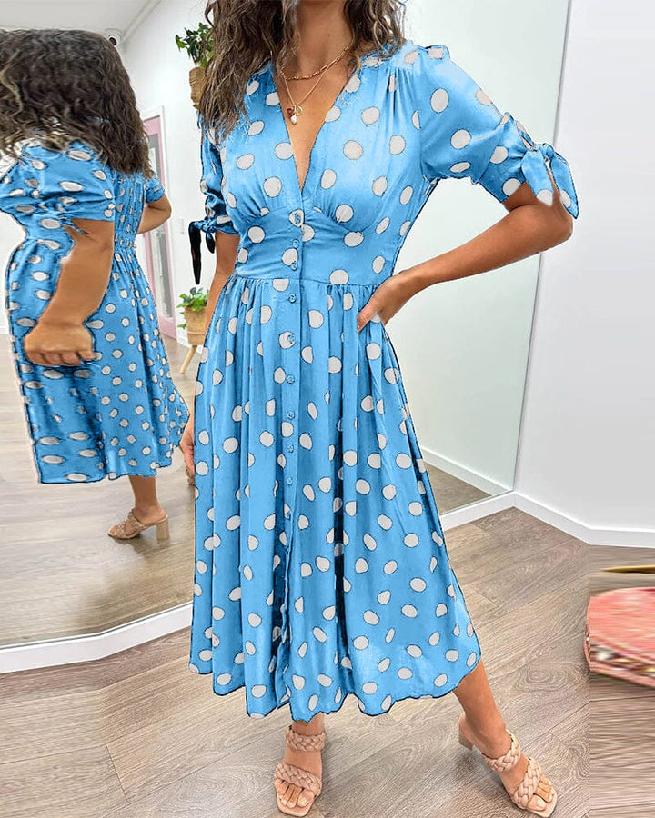 Melanie | Polka Wrap Around Dress