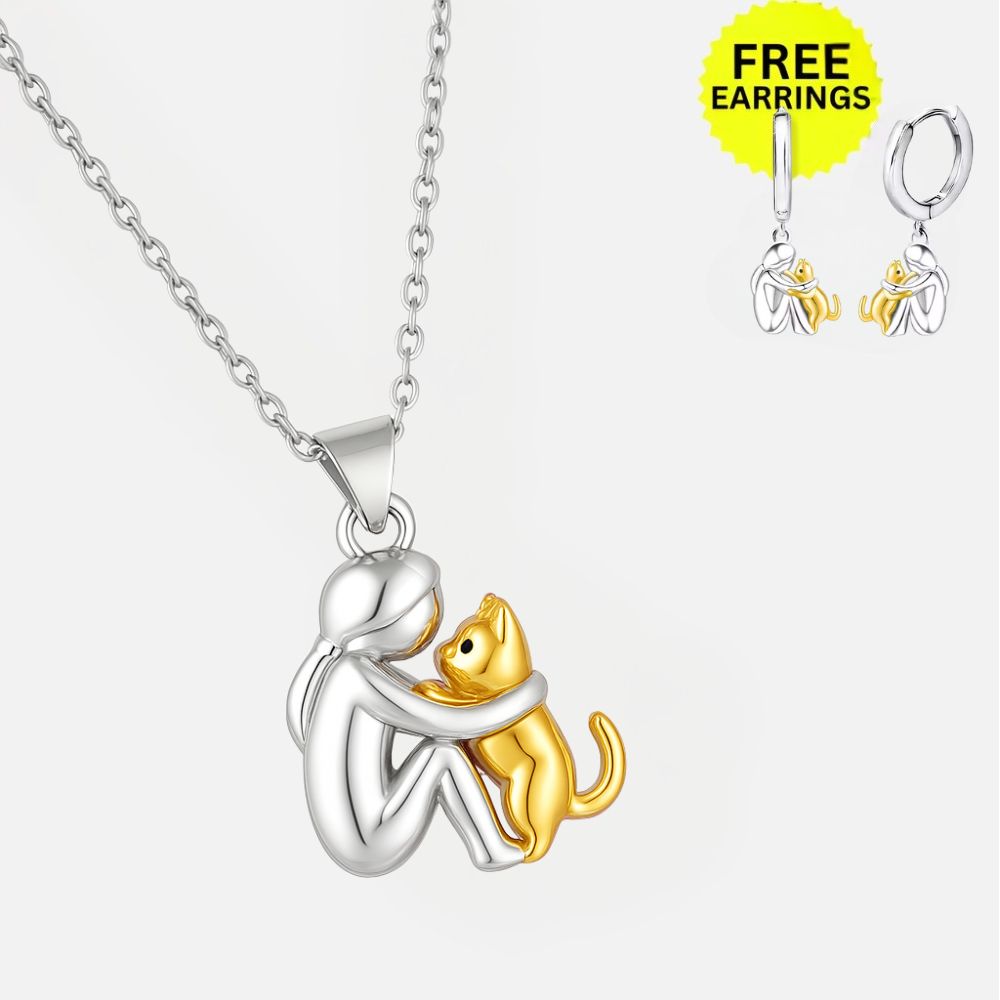 Xiaowen | Cat Mom Embrace Necklace