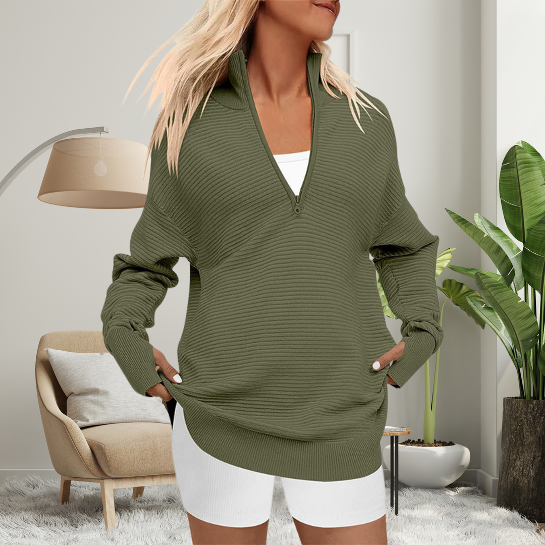 Quinn | Cozy Quarter Zip Sweater