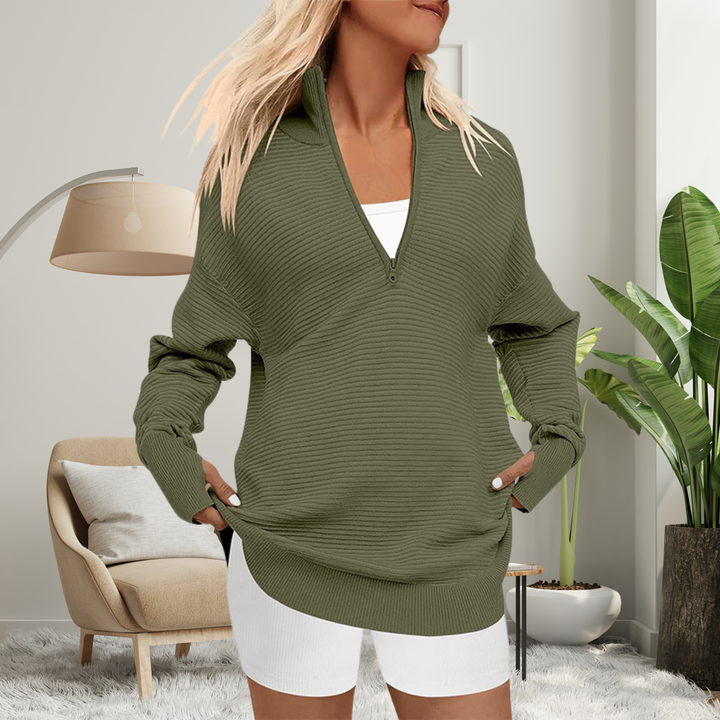 Quinn | Cozy Quarter Zip Sweater
