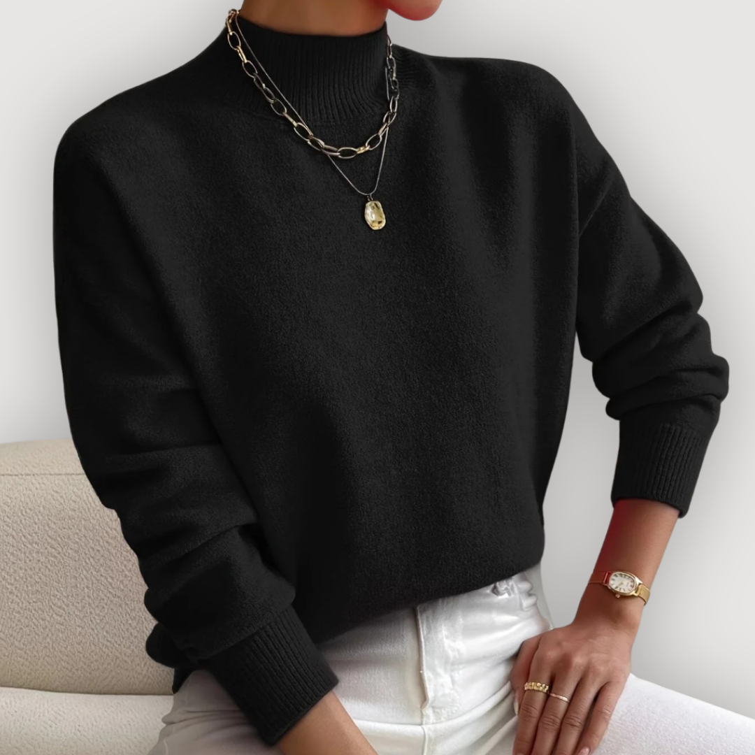 Elara | Classic Mock Neck Sweater